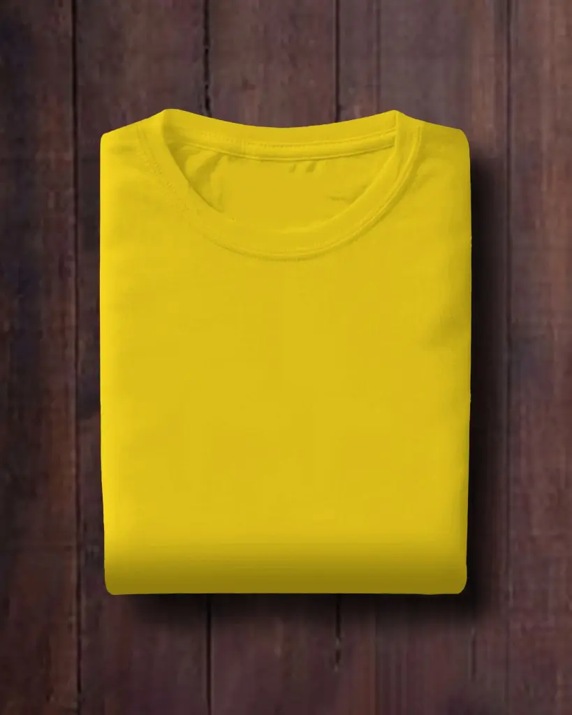 Pure Cotton Regular Plain T-shirts (180 GSM) #1.webp