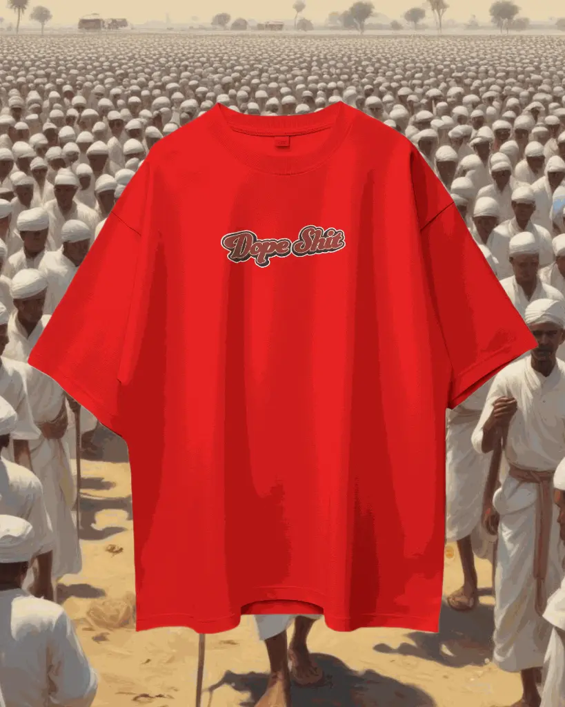 Pure Cotton Oversize Back and Front Print T-shirt (Heavy 220 GSM French Terry) Front #3.webp