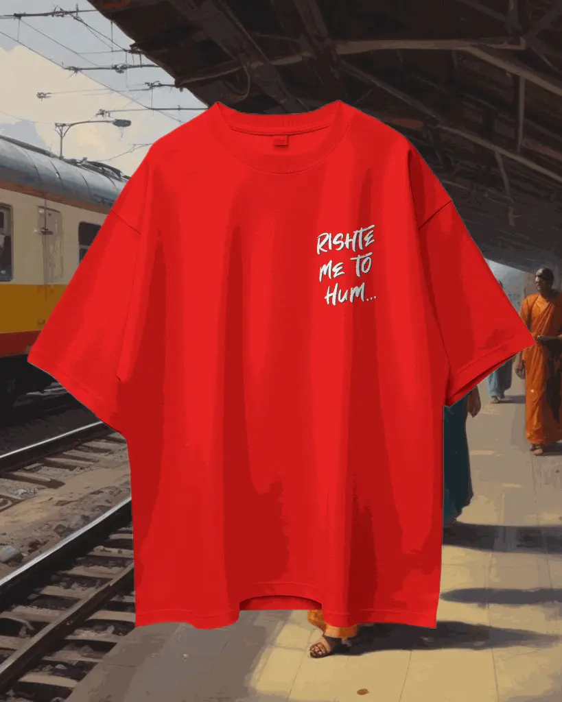 Pure Cotton Oversize Back and Front Print T-shirt (Heavy 220 GSM French Terry) Front #9.webp