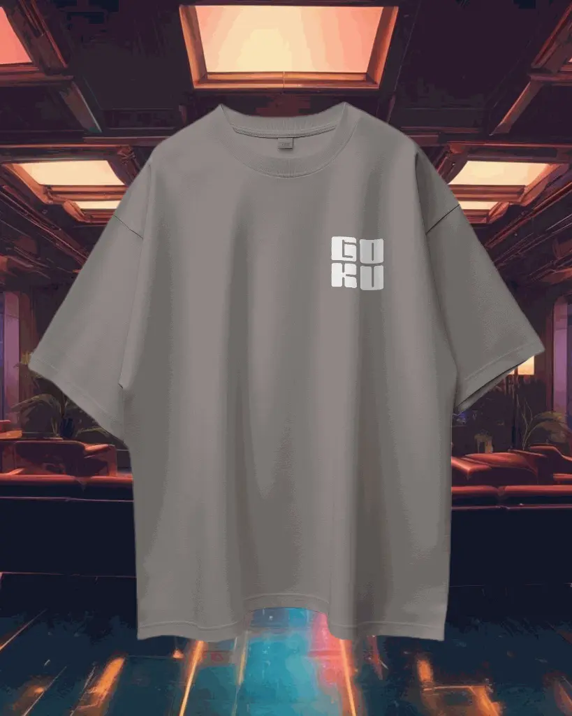 Pure Cotton Oversize Back and Front Print T-shirt (Heavy 220 GSM French Terry) Front #10.webp