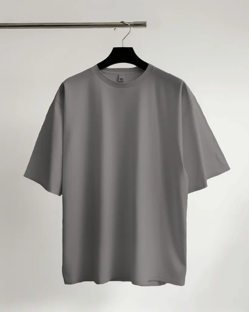 Oversize Plain T-shirts- Pure Cotton 220 GSM French Terry #7.webp