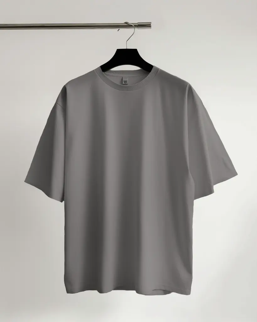Oversize Plain T-shirts- Pure Cotton 220 GSM French Terry #7.webp
